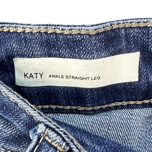 KUT FROM THE KLOTH Katy Ankle Straight Leg Jeans • 2 • blue denim - Picture 6 of 9